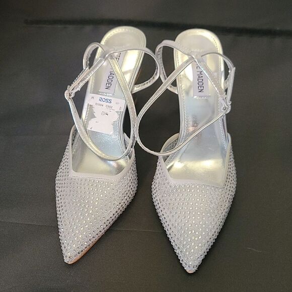 BRAND NEW STEVE MADDEN WOMEN'S RHINESTONE HEEL PUMP - Picture 13 of 15